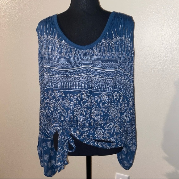 Free People‎ Blue Bohemian Blouse - Picture 3 of 10